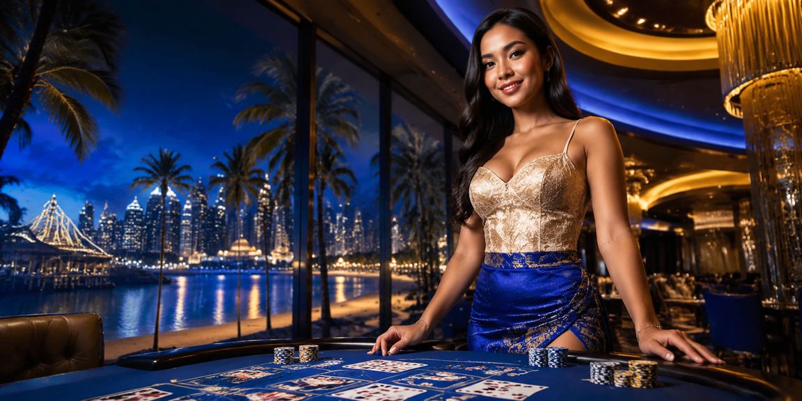 Permainan baccarat live casino dengan dealer nyata di tepi pantai